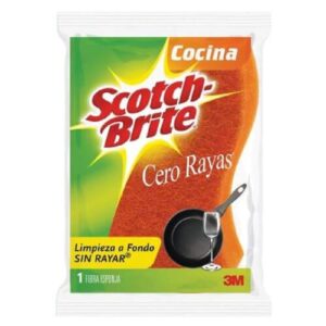 Fibra esponja cero rayas Scotch-Brite naranja de 3M