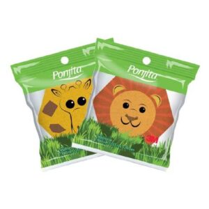 Esponja infantil con dibujo de animales como jurafa o león ponjita 3M